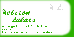 meliton lukacs business card